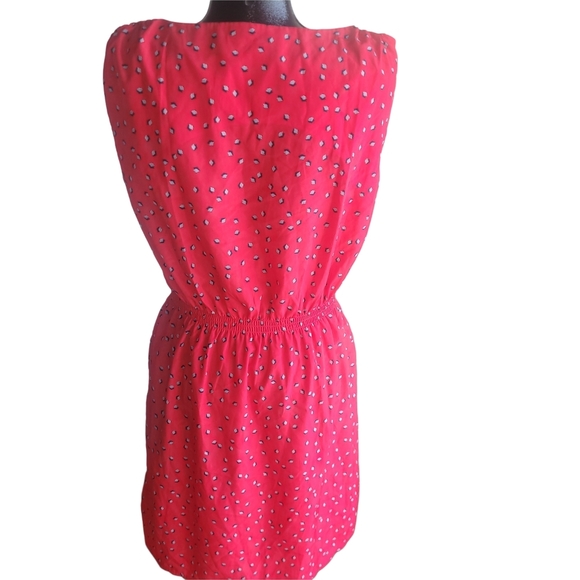 Catherine Malandrino Red Sleeveless Midi Dress L - Picture 5 of 6